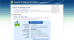 Desktop Screenshot of pcerrorsupport.net